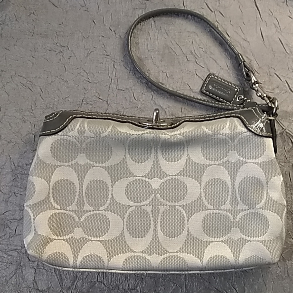 Coach Gray Wristlet
